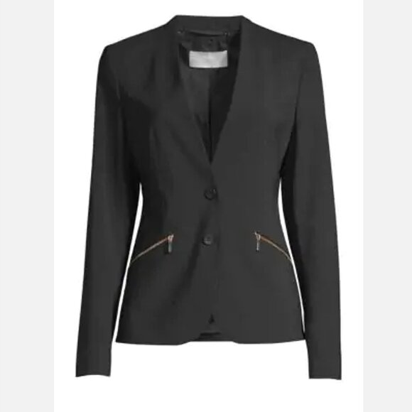 CHIC NWT $495 HUGO BOSS BLACK JOLENA WOOL BLEND BLAZER - SIZE 4 - Picture 2 of 11